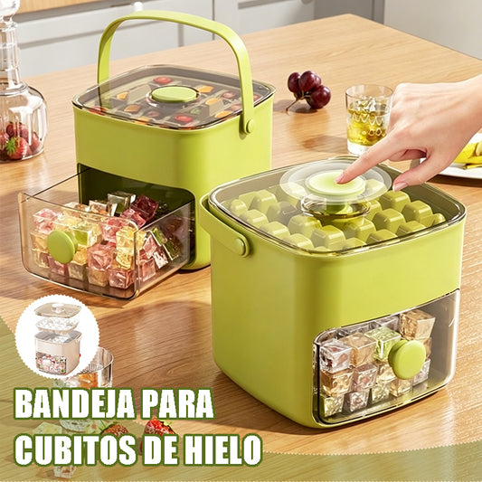 🔥🧊 Bandeja para cubitos de hielo 2026 con tapa: hacer hielo es fácil.