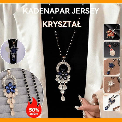 🔥GORĄCA WYPRZEDAŻ 2025🔥【Kup 1, odbierz 2 】Przyczepa do swetra na jesień/zimę – Elegancki naszyjnik z sznurka z kryształu-4164652