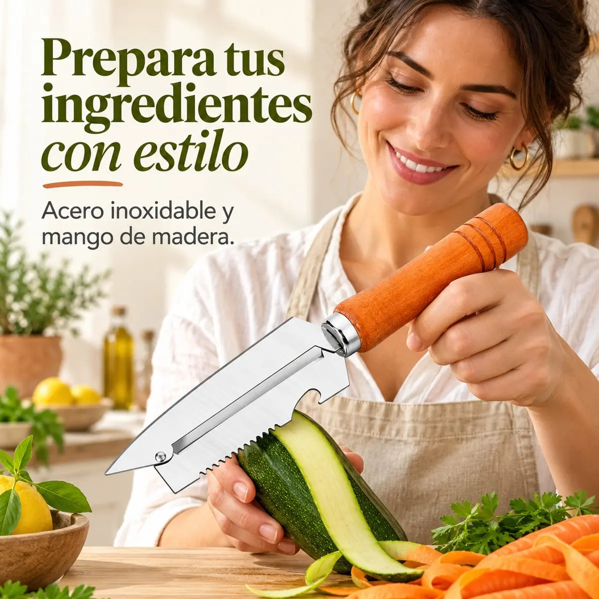🥕 ¡Compra 1 y llévate 1 gratis! ✨ Pelador de cocina multifuncional: fabricado en acero inoxidable con mango ergonómico, ideal para frutas, verduras y carne 🔪