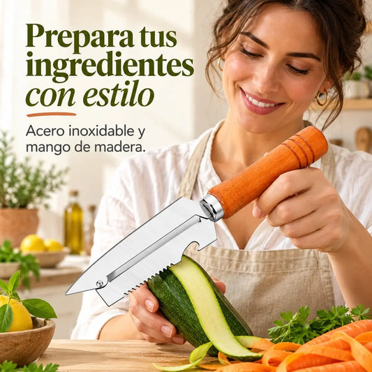 🥕 ¡Compra 1 y llévate 1 gratis! ✨ Pelador de cocina multifuncional: fabricado en acero inoxidable con mango ergonómico, ideal para frutas, verduras y carne 🔪