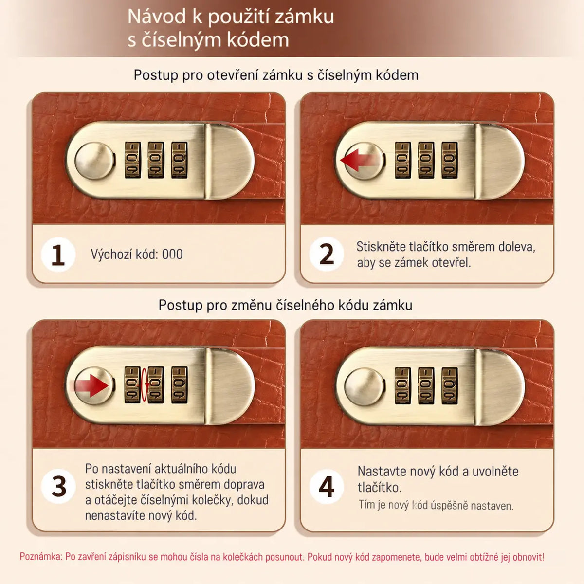 📓💰🔐K uložení šeků, hotovosti, bankovních karet a různých dokladů používejte zápisník chráněný heslem.
