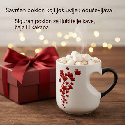 📢📢50% popusta!!! Valentinova keramička šalica s ručkom u obliku srca koja mijenja boju 💝✨- 4230926