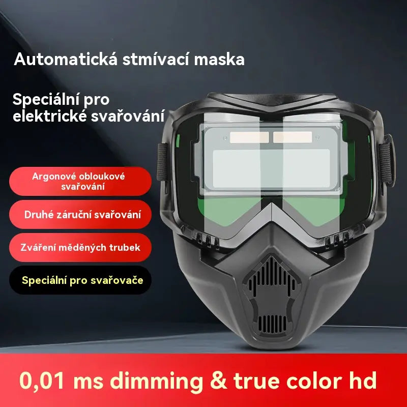 🔥😎Plně automatická svářečská kukla s ochrannou maskou pro svářeče s výměnou světla