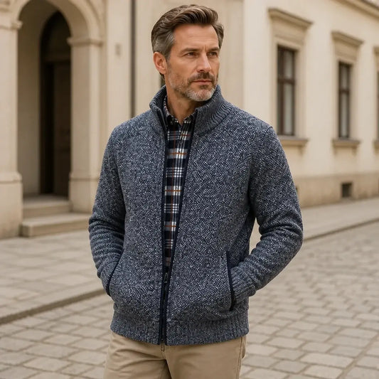 🔥【M–3XL】2026 Pánský svetr ve velkých velikostech s volným střihem a zipem