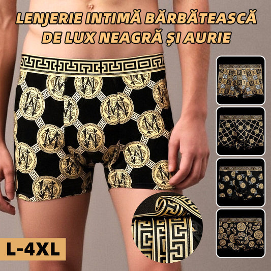 🚹✅💥【1 sada 5 kus】【40-140kg】Pánské prodyšné spodní prádlo z ledového hedvábí, pohodlné bezešvé spodní prádlo, nadměrné velikosti, módní potisk