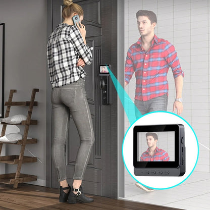 🔥Vezeték nélküli kapucsengő kamera: 1080P, 170°-os látószög, 4,3 hüvelykes képernyő, IPX65 kültéri vízállóság, éjjellátó - 4203057