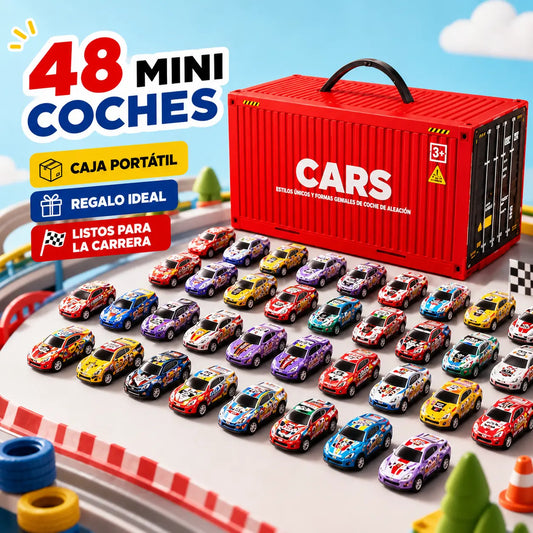 🚗🏎️48 minicoches extraíbles con garaje incorporado
