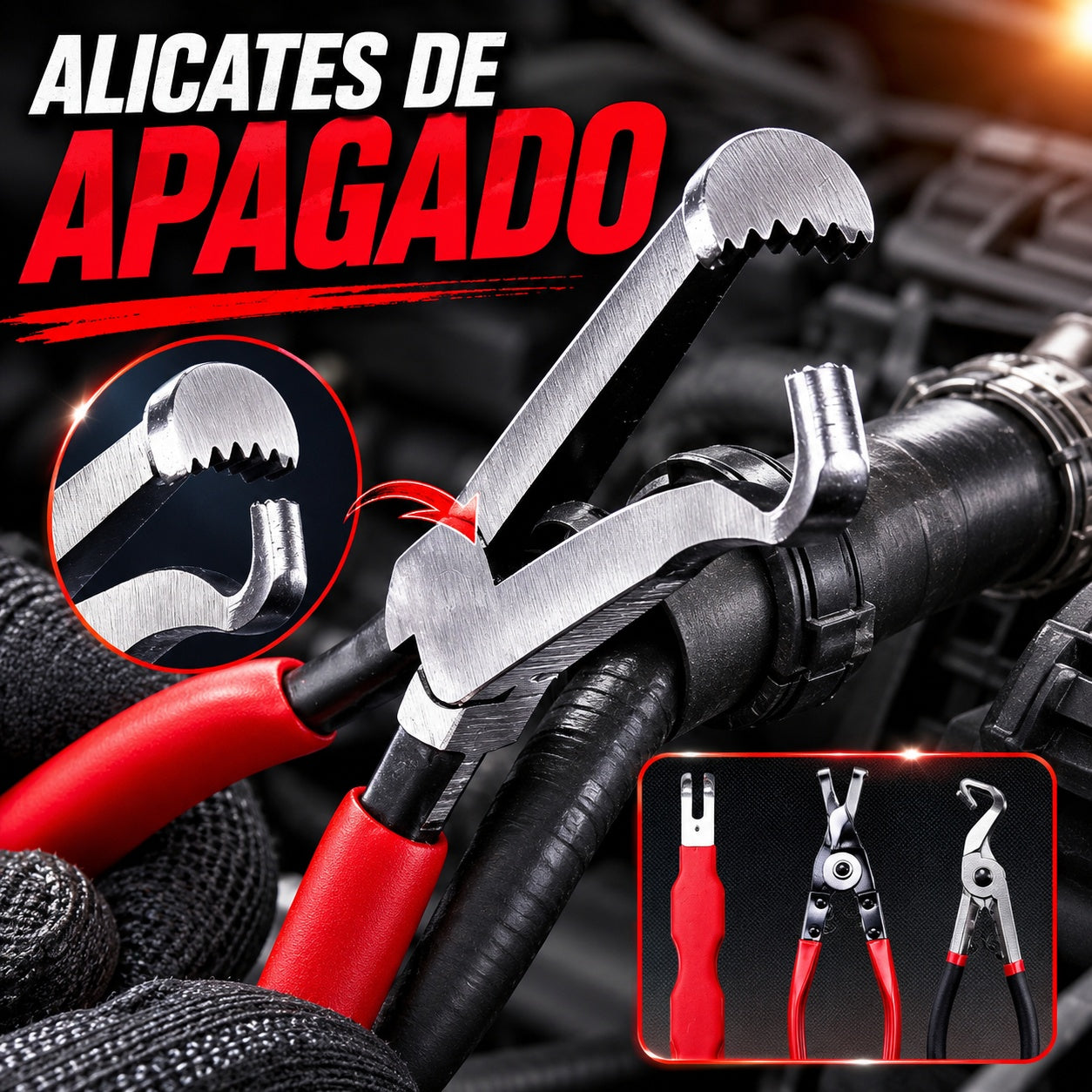 【3 pieza】Juego de alicates multifuncionales para reparación de automóviles