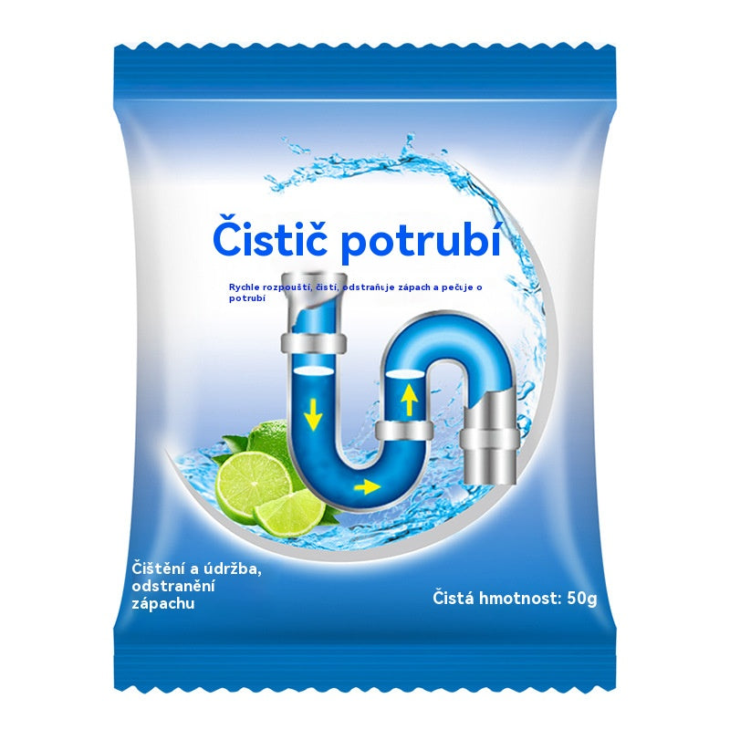 💪【Kupte 3 a získejte 3 zdarma】Silný čistič potrubí, vhodný k rozpouštění olejových skvrn v toaletách, podlahových odtocích, kanalizaci a kuchyních, k odstranění ucpání a koroze