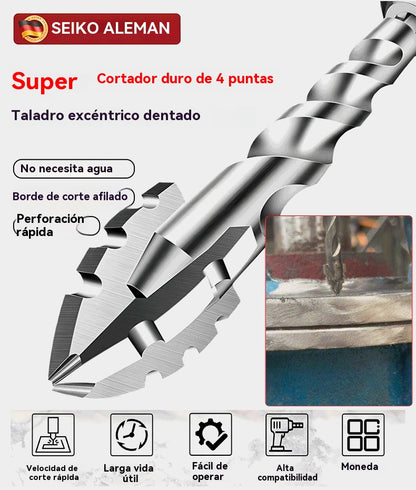 🥇【3+4+5+6+8+10+12mm】Broca excéntrica de acero de tungsteno superduro de séptima generación con borde dentado