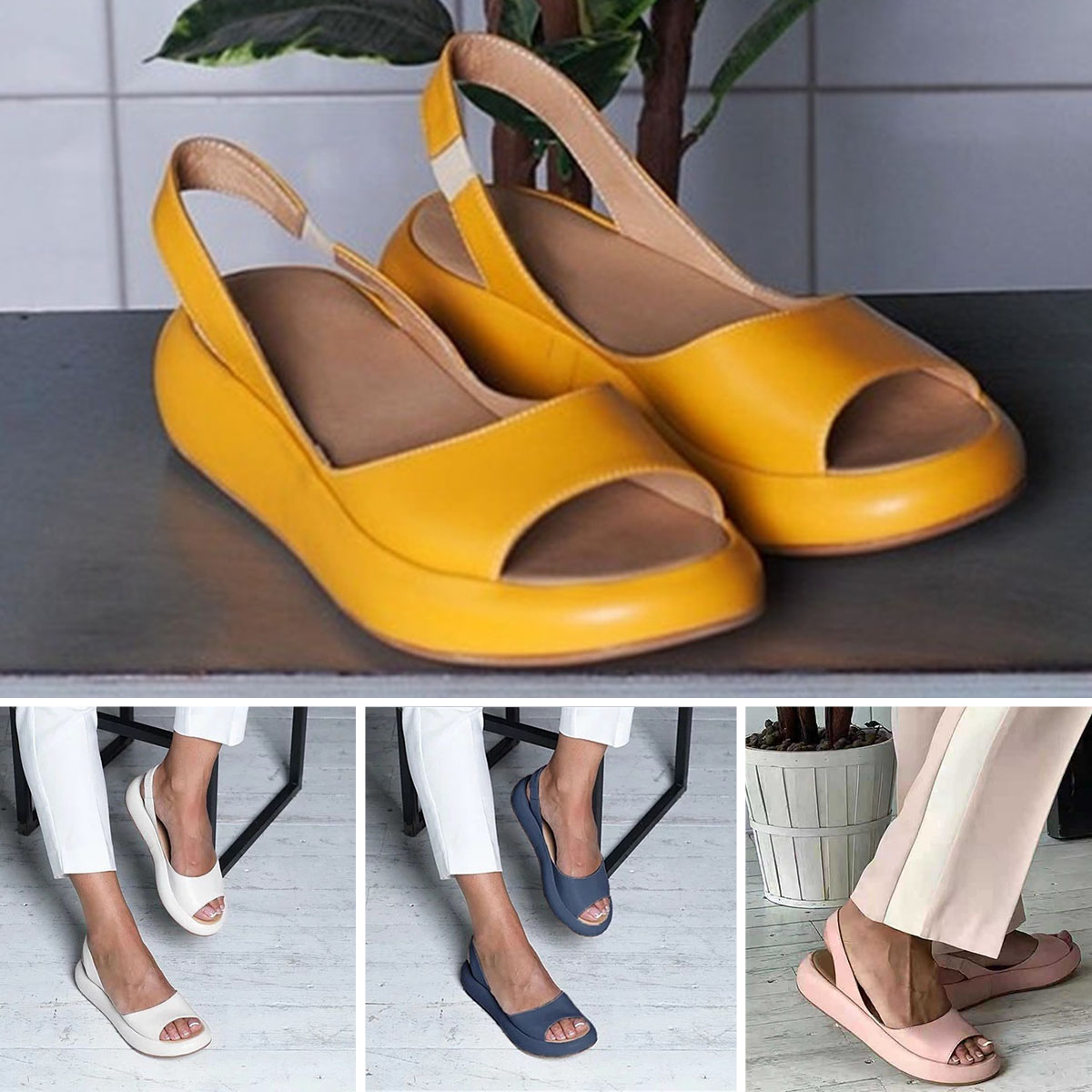 🔥👡【50% sleva 🔥】【35-43】Dámské pohodlné ortopedické sandály s tlustou podrážkou-3984779