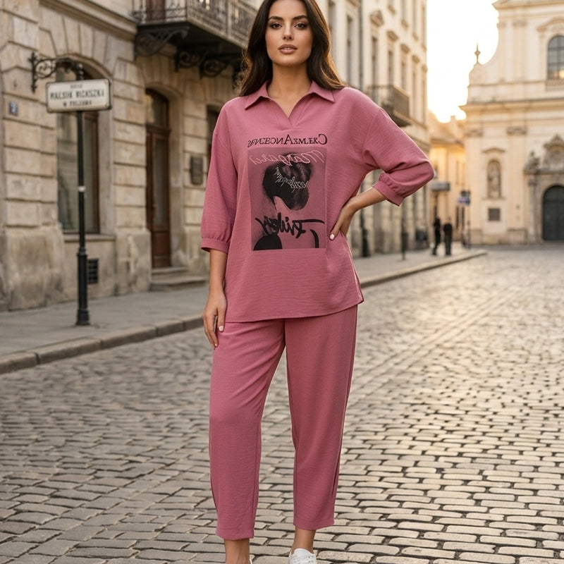 ✨ Conjunto casual de dos piezas: la combinación perfecta entre comodidad y estilo.