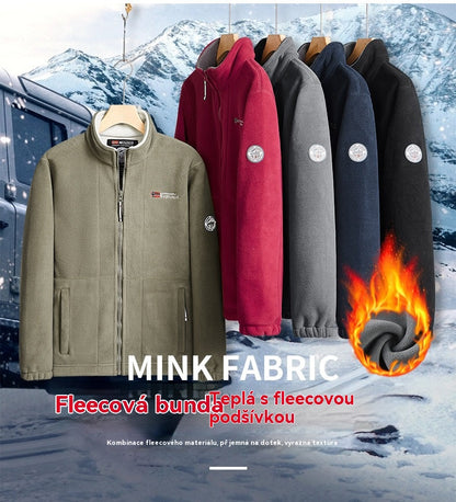 ❄️🧥Pánska silná zamatová fleecová bunda, jeseň a zima, teplá, ľahká, veľká veľkosť_4120082