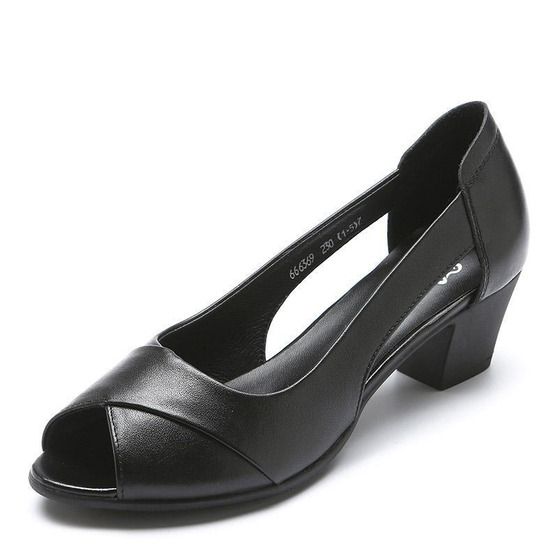 🔥Nuevas sandalias de mujer para el verano de 2026, de piel antideslizante, tacón grueso y suela suave, elegantes y a la moda.