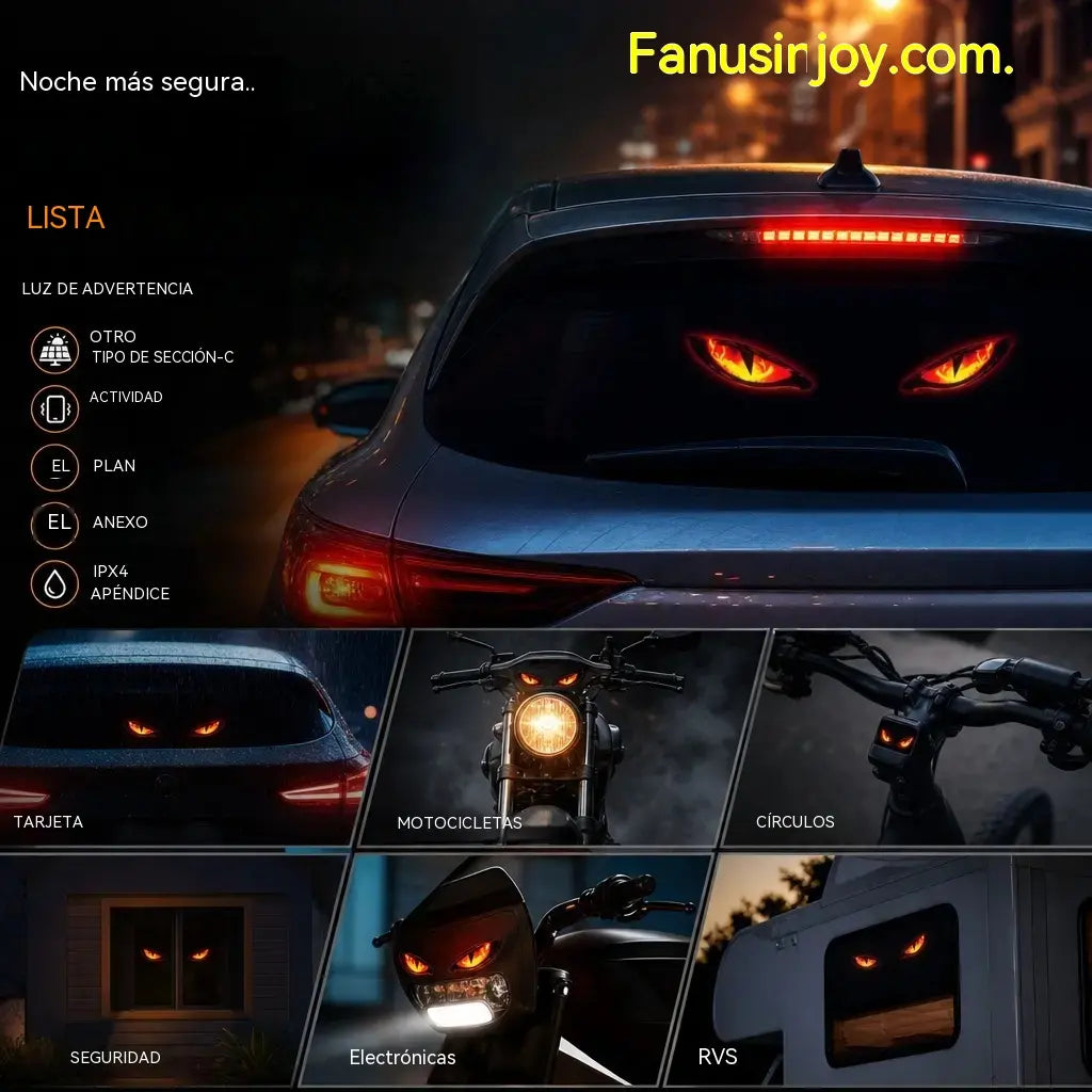 🚗👀 Luz de advertencia LED solar para coche | Capta toda la atención y mejora la seguridad al volante: inalámbrica, con detección automática y aplicación universal ✨