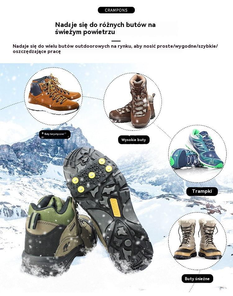 👴🚶🏔️❄️Kup 1, otrzymaj 1 gratis🔥 Antypoślizgowe 5-zębowe pętle do raków – idealne do zimowych wędrówek, dla seniorów - 4207820