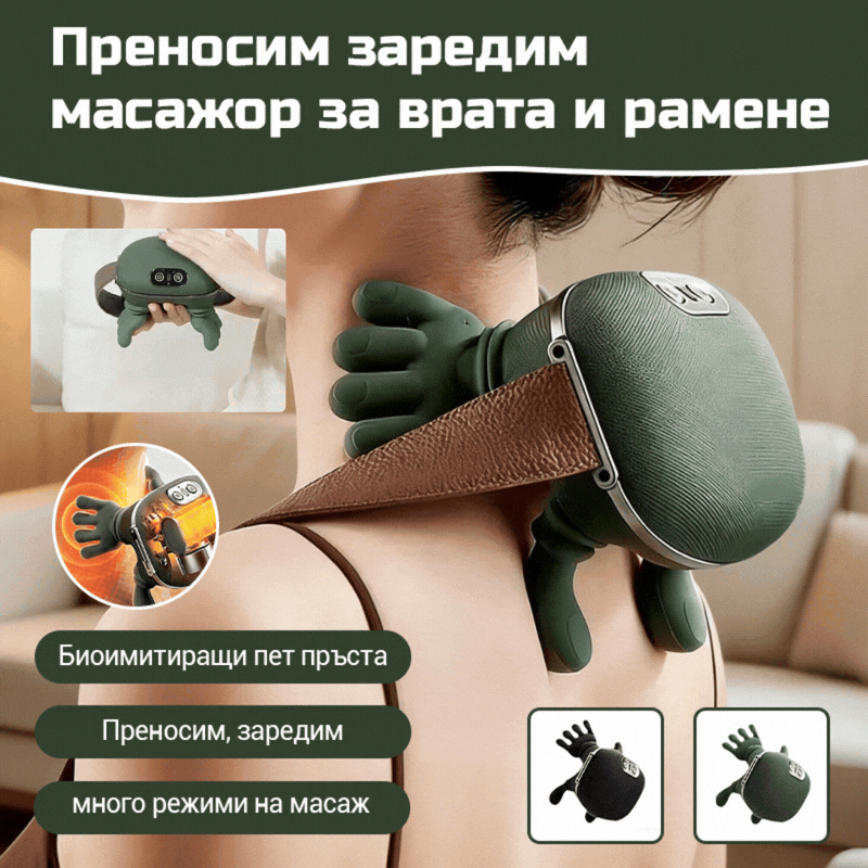 💆‍♀️Una nueva versión de un masajeador portátil de cuello y hombros con batería recargable y gran capacidad.