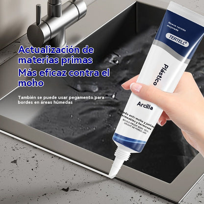🔥Sellador blanco impermeable, a prueba de moho, de secado rápido, adecuado para cocinas, baños, inodoros, lavabos, puertas, ventanas, etc.