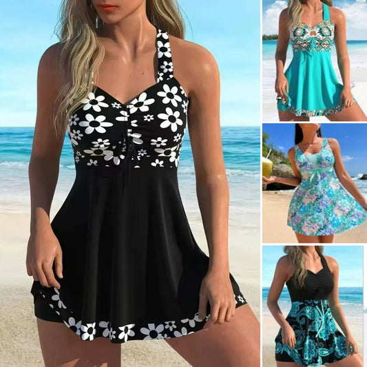 🌴【S-6XL】Traje de baño estampado de moda de talla grande