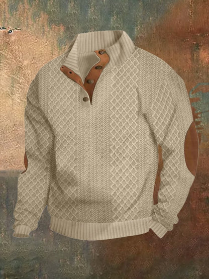 【S-5XL】 Chaqueta casual de hombre para otoño e invierno con cuello alto y mangas largas, suave y cómoda, cálida y a prueba de viento.