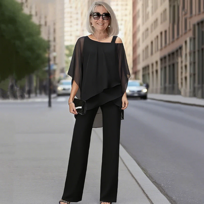 ⏳Oferta limitada⏰【50-120KG】👚👖Set 2 piezas mujer – Blusa + Pantalón, piel suave, hombros fuera ✅ Ideal para junio ☀️¡Cómodo y fresco!