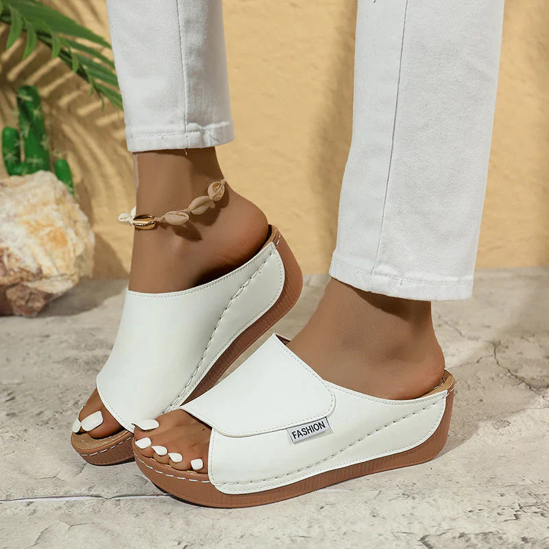 [Nuevos productos 2026] [36-43] Zapatillas de cuña con suela gruesa para mujer-E