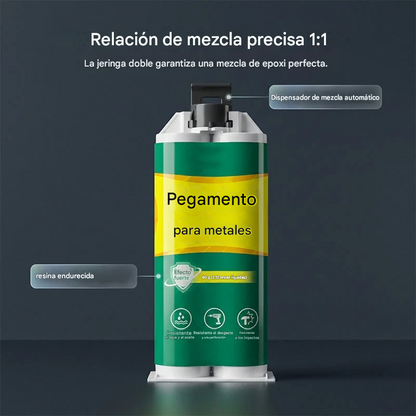 🔥【Oferta limitada al 50%!!】🔥【Juego de 3 piezas】 🔥🛠️Pegamento reparador de metal AB de alta resistencia