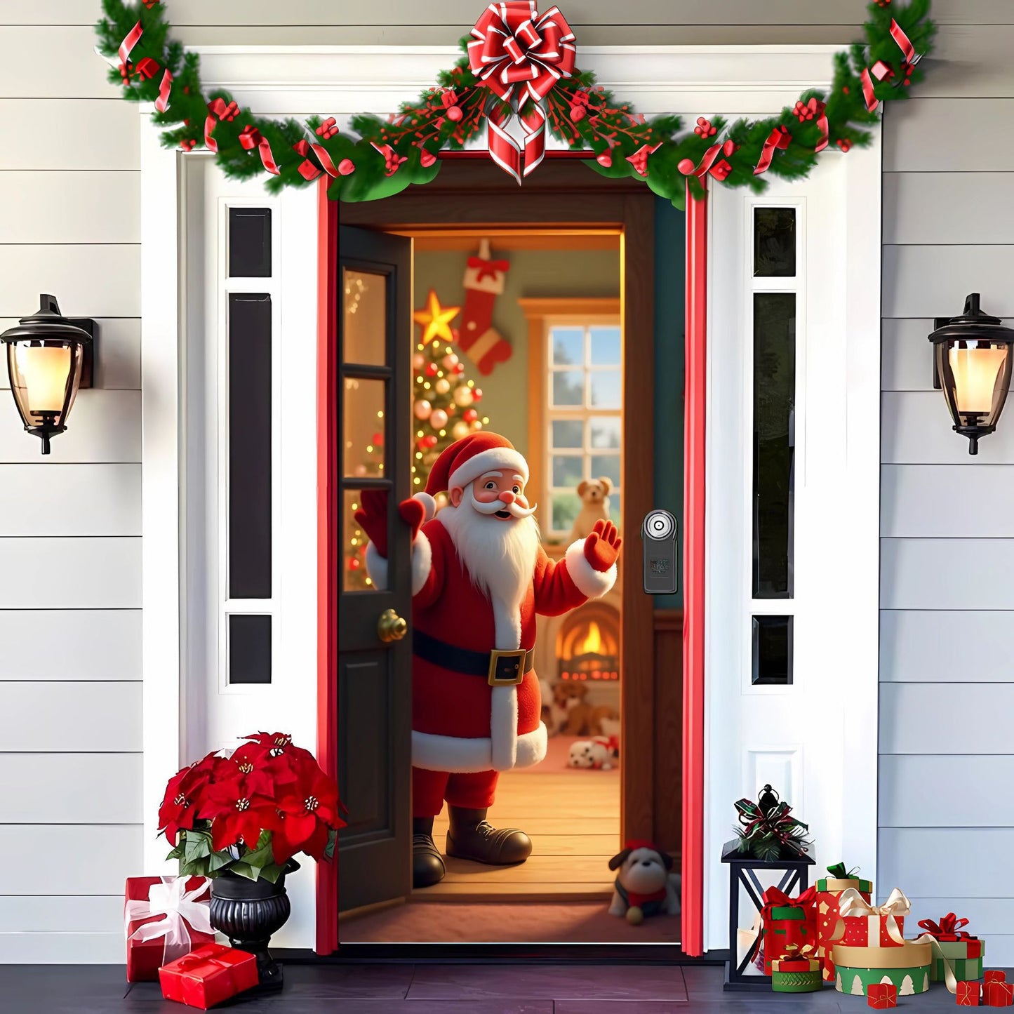 🎄Předčasný vánoční výprodej: Kupte jeden a druhý dostanete zdarma 🎅vánoční dekorace na dveře🎅