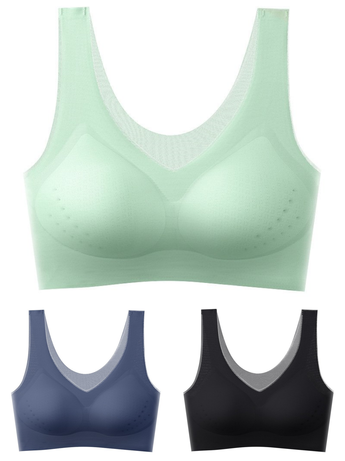 【Oferta por tiempo limitado】🌸【40-120 kg】2026, sujetador push-up de seda helada sin costuras
