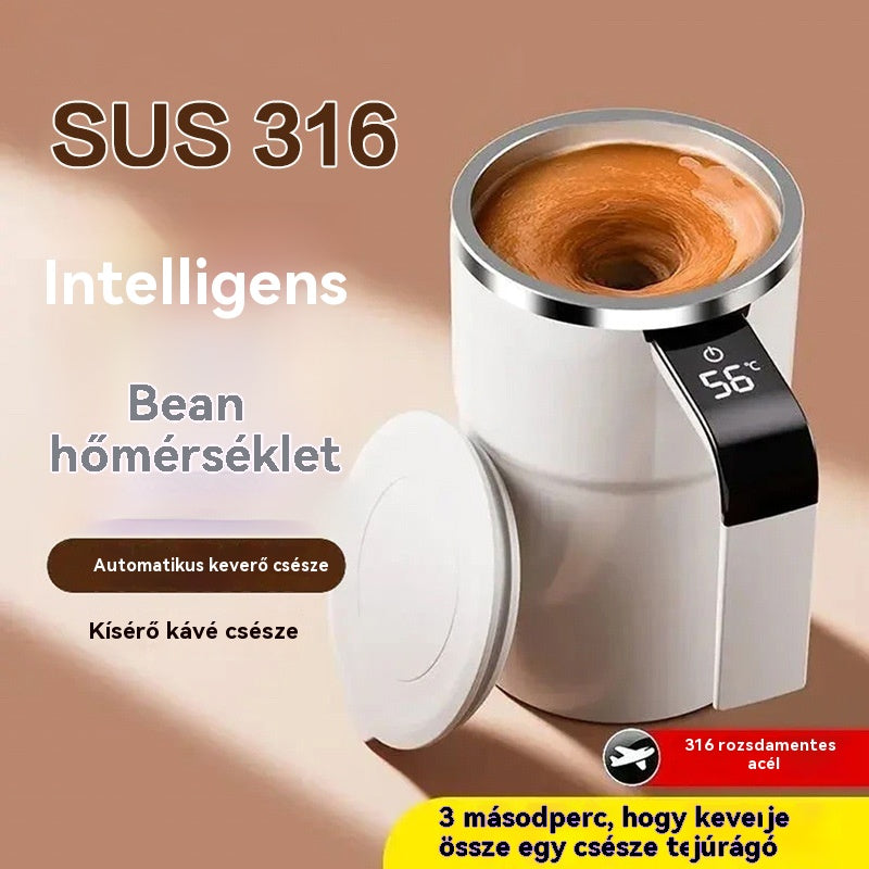 ☕🔋Újratölthető kávésbögre-készlet automata mágneses keverővel⚡- 4202152