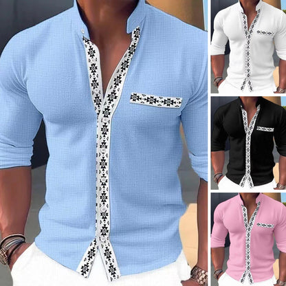 🔥👔【S-3XL】🔥2026 Nové pánské košile s límečkem na jaro a léto s potiskem