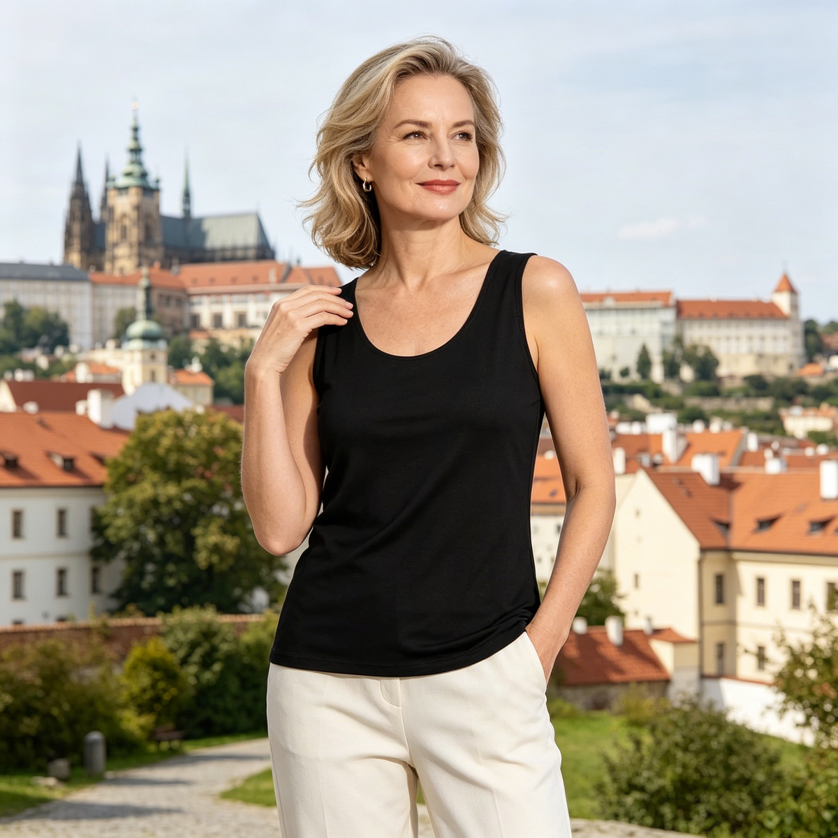 🔥【🔥Kup jeden, a drugi dostaniesz gratis】💕🎁Letnia bezszwowa kamizelka z jedwabiu lodowego dla kobiet, uniwersalna, oddychająca i wygodna [40–100 kg]
