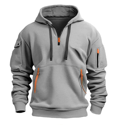 👕[Vremenski ograničena ponuda 47% popusta] Novo za jesen/zimu [S-5XL] Muška majica/kapuljača s patentnim zatvaračem i više džepova - Besplatna dostava