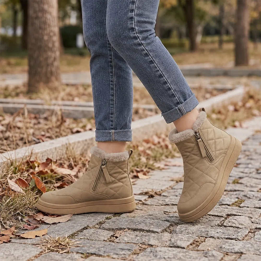 👢【35–41】Novinka na podzim a zimu – voděodolné, protiskluzové, teplé a stylové, měkké krátké kotníkové boty.