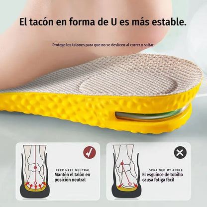💥【Compra uno y llévate otro gratis】2 pares por 27 euros 👟Plantillas cómodas con cojín de aire y efecto de aumento de estatura 📈