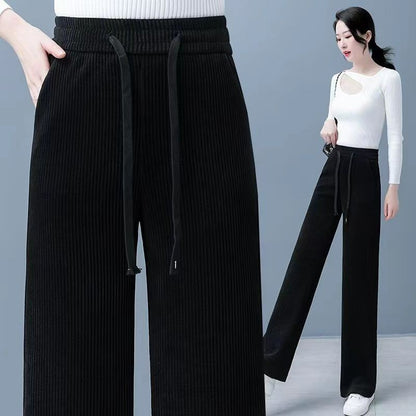 👖【40-110KG】🔥✅Nove baršunaste ležerne hlače širokih nogavica, vrlo udobne za nošenje.