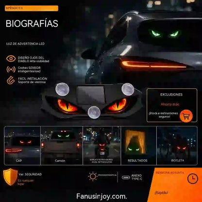 🚗👀 Luz de advertencia LED solar para coche | Capta toda la atención y mejora la seguridad al volante: inalámbrica, con detección automática y aplicación universal ✨