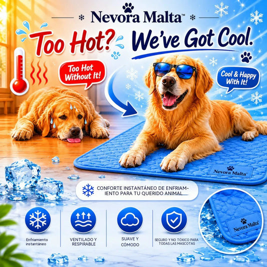 📢 ¡50 % de descuento 🔥! Alfombrilla refrescante para mascotas (no requiere llenado de agua) 🧊 — Fabricada en tejido Oxford transpirable; apta para todo tipo de camas o jaulas para mascotas.