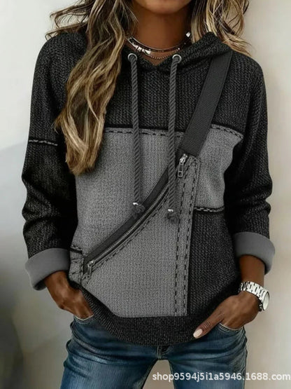 🔥🎀【S-5XL】Ženska majica dugih rukava s kapuljačom i printom - 4222995