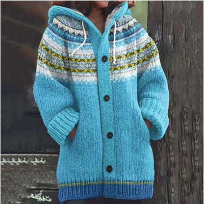 🔥【S~5XL】✨Φθινόπωρο/Χειμώνας 2025 Νέο κομψό πολύχρωμο ρετρό μπουφάν με κουκούλα