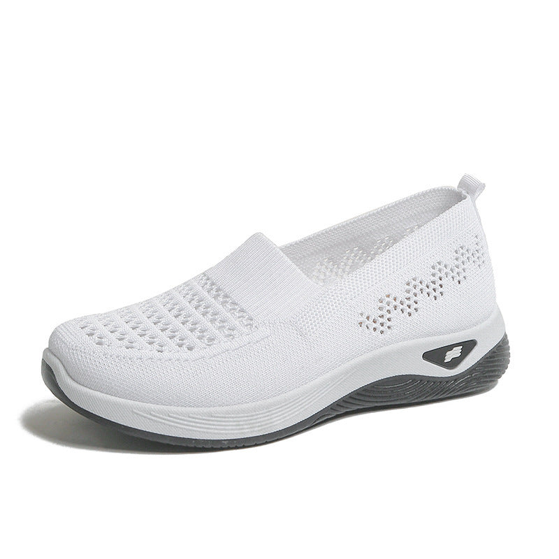 💖Oferta por tiempo limitado🔥【35-43】🥿Zapatos nuevos de mujer tejidos, transpirables, casuales, antideslizantes para mamás, planos y flexibles._4248038