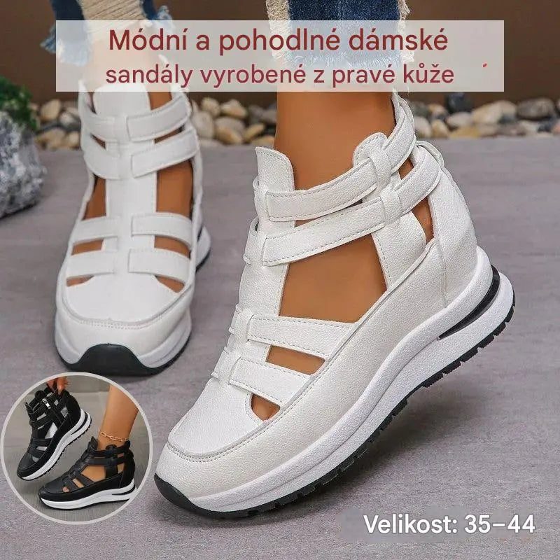 🌸 Poslední den – sleva 50 %! 【35–44】Dámské kožené sandály na silné podrážce 2026 s ortopedickým tvarováním, ergonomická podpora klenby, pohodlné nošení