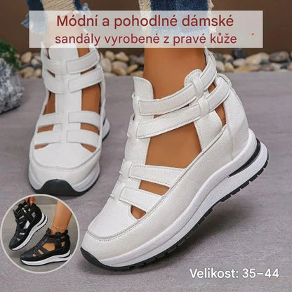 🌸 Poslední den – sleva 50 %! 【35–44】Dámské kožené sandály na silné podrážce 2026 s ortopedickým tvarováním, ergonomická podpora klenby, pohodlné nošení