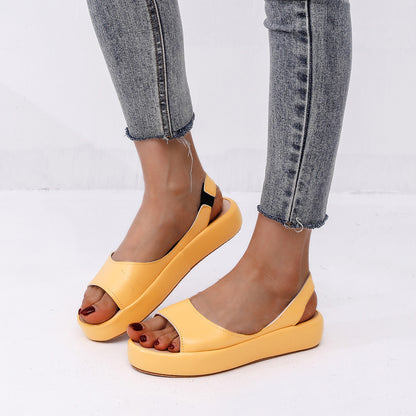 🔥【35-43】👡 Pohodlné dámské sandály z měkké kůže se silnou podrážkou_4072623