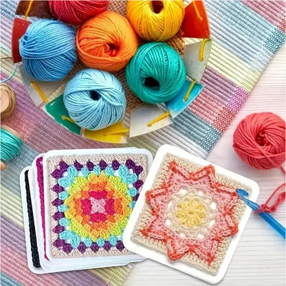 🔥🧩🧷【50 diseños únicos】Juego de tarjetas de crochet