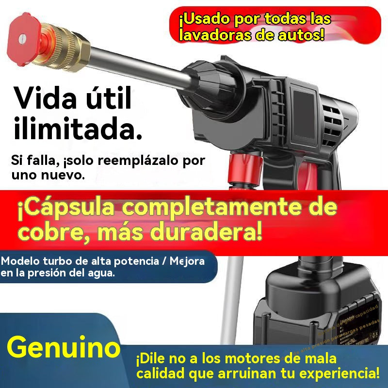 🔥Set de 9 piezas🔥🚗Pistola de agua portátil multifuncional de alta presión💦