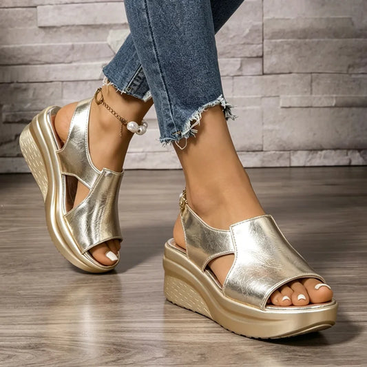 💣 【Oferta especial por tiempo limitado】【36-43】Sandalias de cuña para mujer con suelas ortopédicas suaves para aliviar el dolor de pies