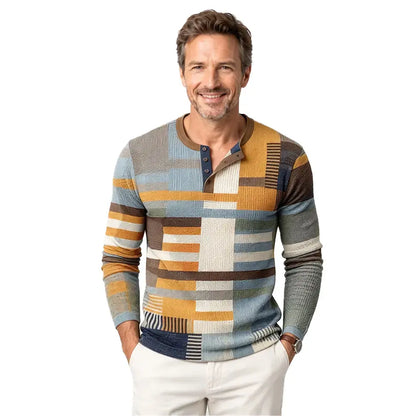 【Podzimní novinka – SLEVA 50 %】Pánské polo tričko s dlouhým rukávem a potiskem – Velikosti S–4XL