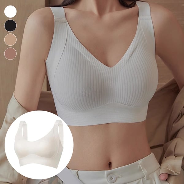 😍【Zestaw 4 szt.】Bezszwowy biustonosz bez fiszbin dla kobiet ❤️【40–95 kg】- 4199856