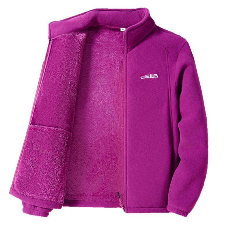 🔥【XL-5XL】🐏Dámská outdoorová bunda z tlustého fleecu na podzim a zimu, větruodolná a teplá, se stojáčkem